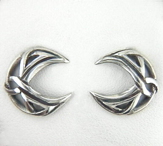 lunar shaped knot earrings